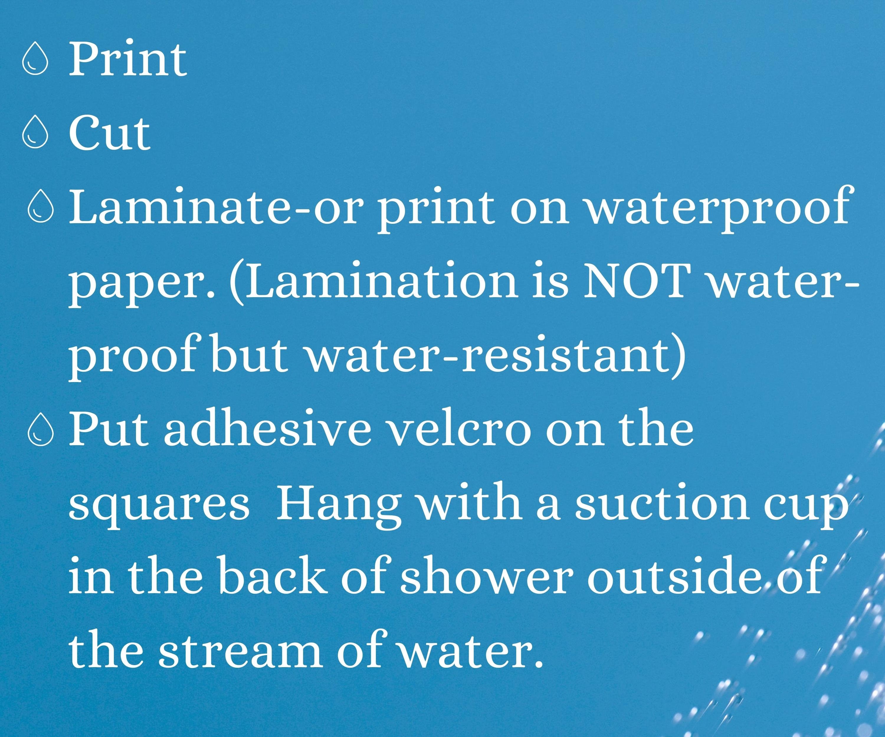 Shower Routine Chart for Kids Shower Checklist Printable Etsy Australia