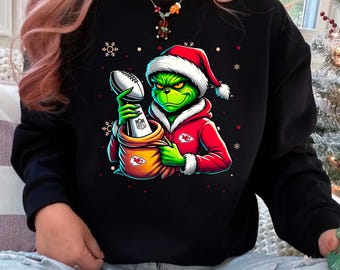 Kansas City Chiefs Grinch Christmas PNG: Football Holiday Shirt (Digital Download)