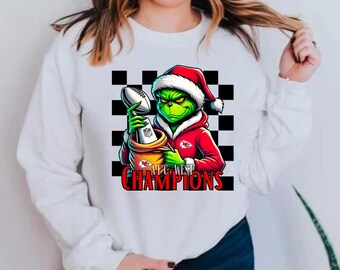 Kansas City Chiefs Christmas Grinch PNG | AFC West Champions (Digital Download)