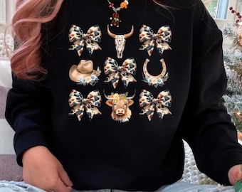 Cow Print Bow Coquette PNG File (Digital Download)