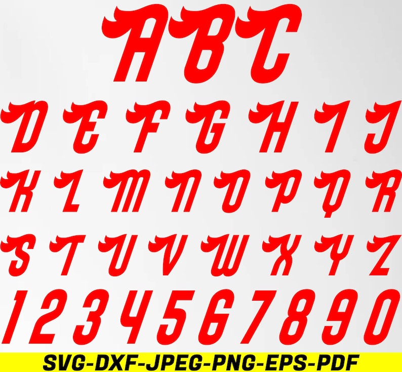 Racing Fonts SVG Bundle, Speed Numbers (digital Download) - Etsy
