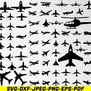 Airplane Svg Bundle, Travel Svg, Airplane Clipart, Airplane Cut Files For Circut, Airplane Silhouette, Aeroplane Svg, Airplanes Vectors Eps