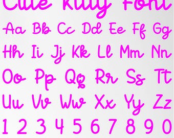 Cute Kitty Font Svg Bundle, Cat Font Svg, Kitty Font Letters Svg, Cat Lover Svg, Kitty Font Alphabets Svg, Kitty Font Cut File, Cat Font TTF