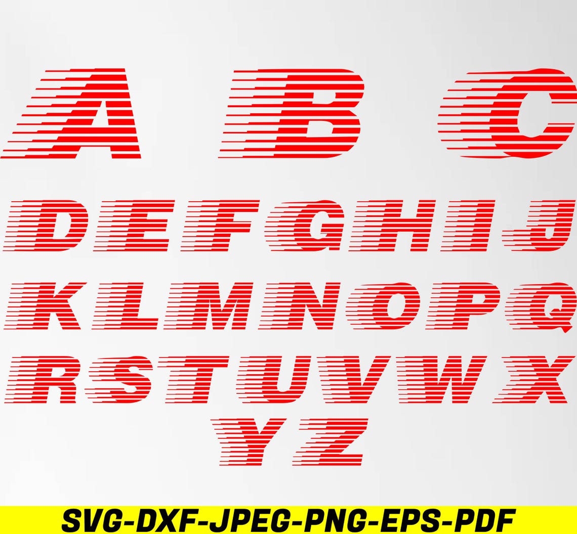 Speed Racing Fonts Racing Fonts SVG Bundle, Speed Numbers (digital Download) - Etsy