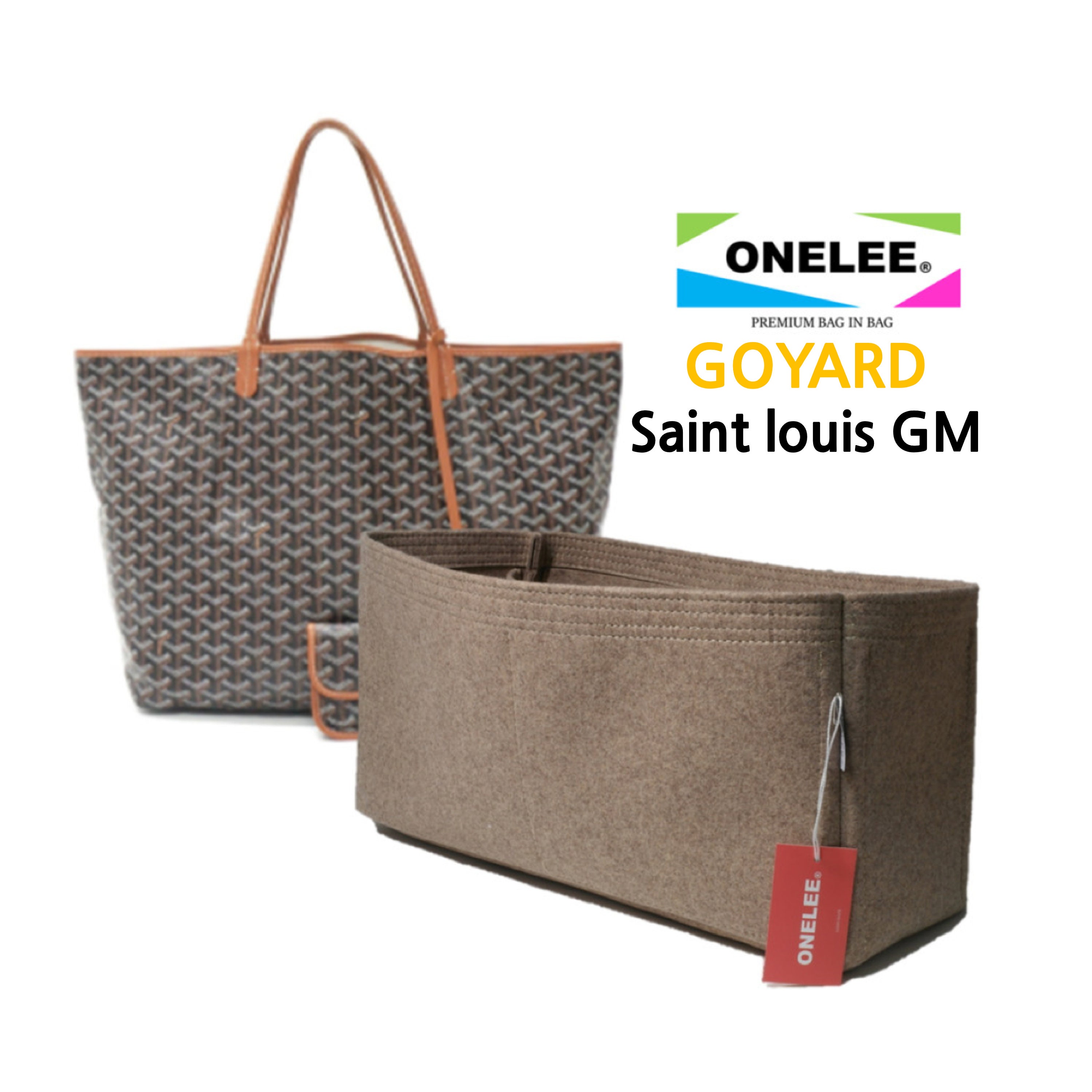 Suedette Regular Style Leather Handbag Organizer for Goyard St Louis GM and  Anjou GM