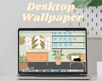 Desktop Wallpaper | Calm Green Room | Organization
