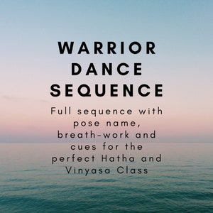 Warrior Dance Yoga Teacher Sequence Workbook | Yoga Class Routine Planner Template Organizer | Yoga Sequencing 19 Page Printable Download