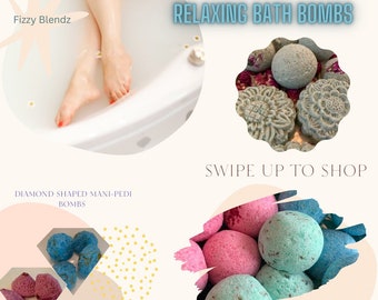 Fizzy Blendz- Bath Bombs Various Scents and Styles Sets Available