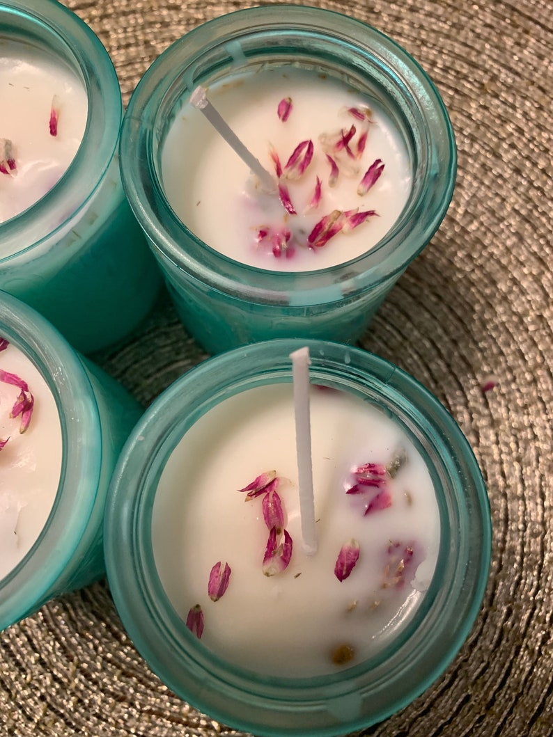 Decorative Candle Blendz 5 oz Red Cherry Rose, Lilac Lavender Vanilla, & Sweet Pea and Jasmine Lemon Berry