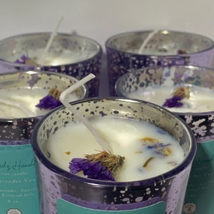 Decorative Candle Blendz 5 oz Red Cherry Rose, Lemon Berry, Lilac Lavender Vanilla, & Sweet Pea and Jasmine Lilac Lav Vanilla