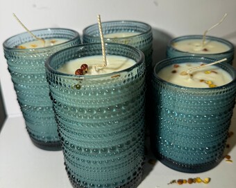 Candle Blendz in Blue Crystal Container- Various Scents