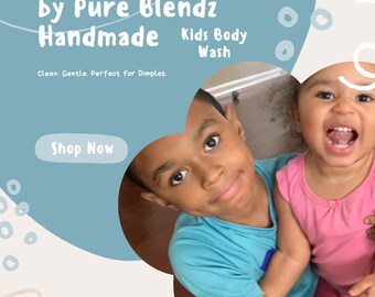 Clean Dimples. Kids Body Wash. by Pure Blendz Handmade