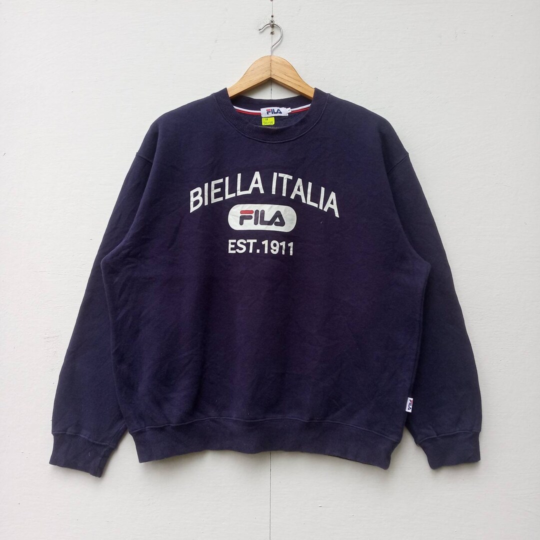 Rare Fila Biella Italia Big Spell Pullover Sportswear - Etsy