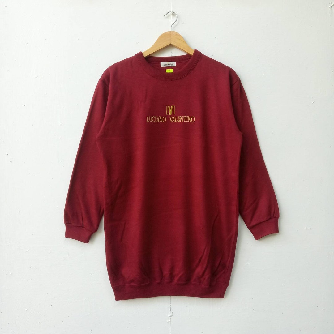 Rare Luciano Valentino Embroidery Logo Sweatshirts Size L - Etsy
