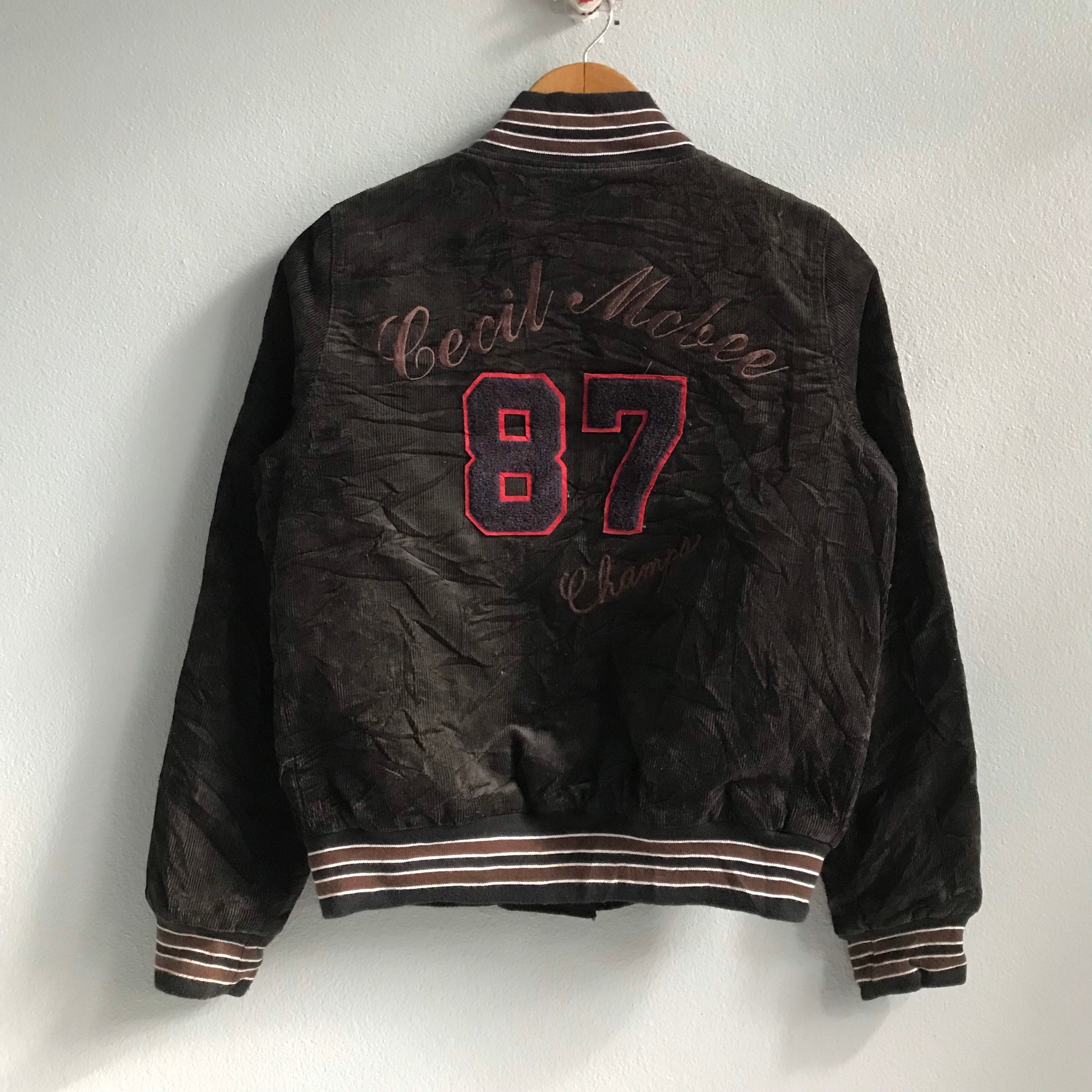 Buy Cecil Mcbee Embroidered Spell Big Logo Velvet Corduroy Varsity Online in India - Etsy