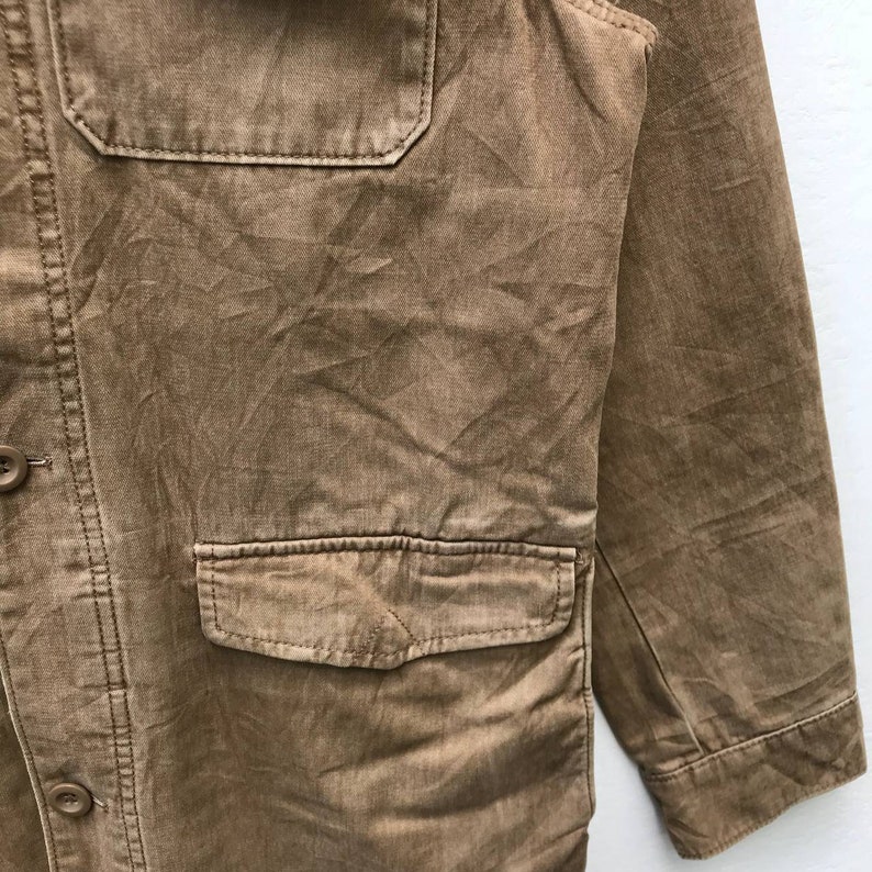 GAP Denim Jacket Button Down Tactical Pocket Size S Rare !