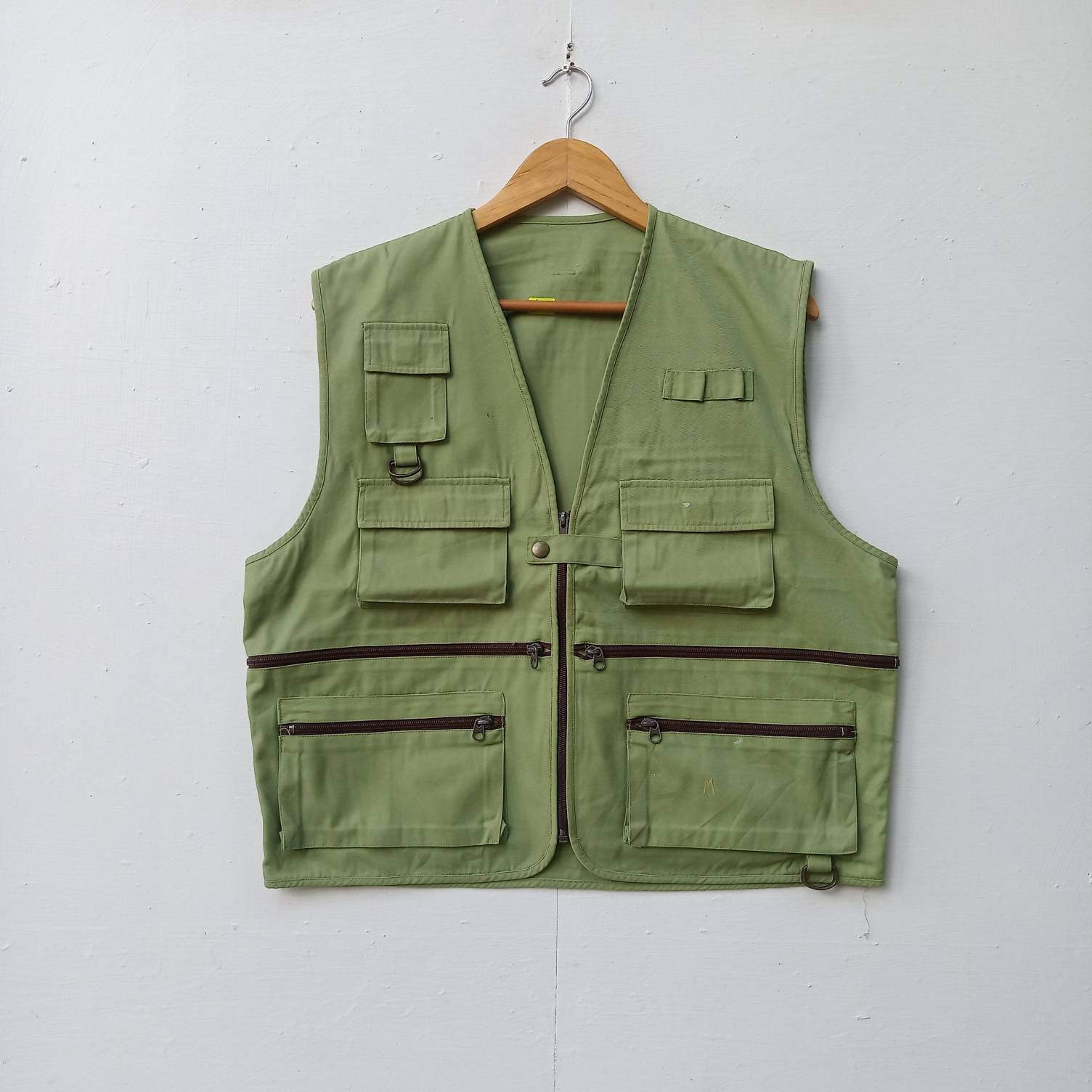 Vintage Vest Tactical Pocket Green 