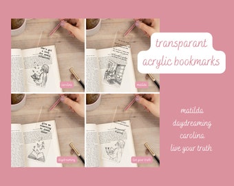transparent acrylic bookmarks | bookmark | Harry Styles