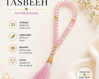 Tasbeeh to match your Customised Prayer Mat | Luxury Pearl Tasbih | Muslim Wedding Favour | Wedding Favours | Muslim Wedding Gift | Misbaha