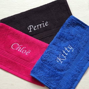 Personalised Face Towel | Custom Embroidered Flannel | Soft Egyptian Cotton | Gym Beauty Skincare Gift | Baby Makeup Cloth
