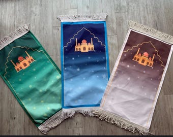 Personalised Kids Prayer Mat – Baby & Toddler Salah Rug | Soft Sajada for Children | Eid Gift | Ramadan Gift | Islamic Muslim Mat