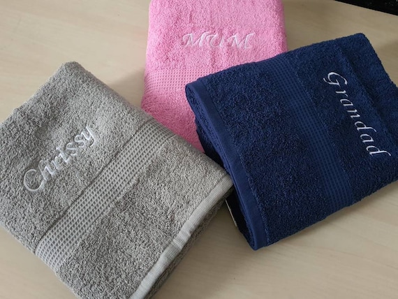 Customised Towels Bath Towel Personalised Wedding Birthday Newborn House Warming New Home Gifts Christmas Festive Mum Dad Gran Nan Etsy Singapore