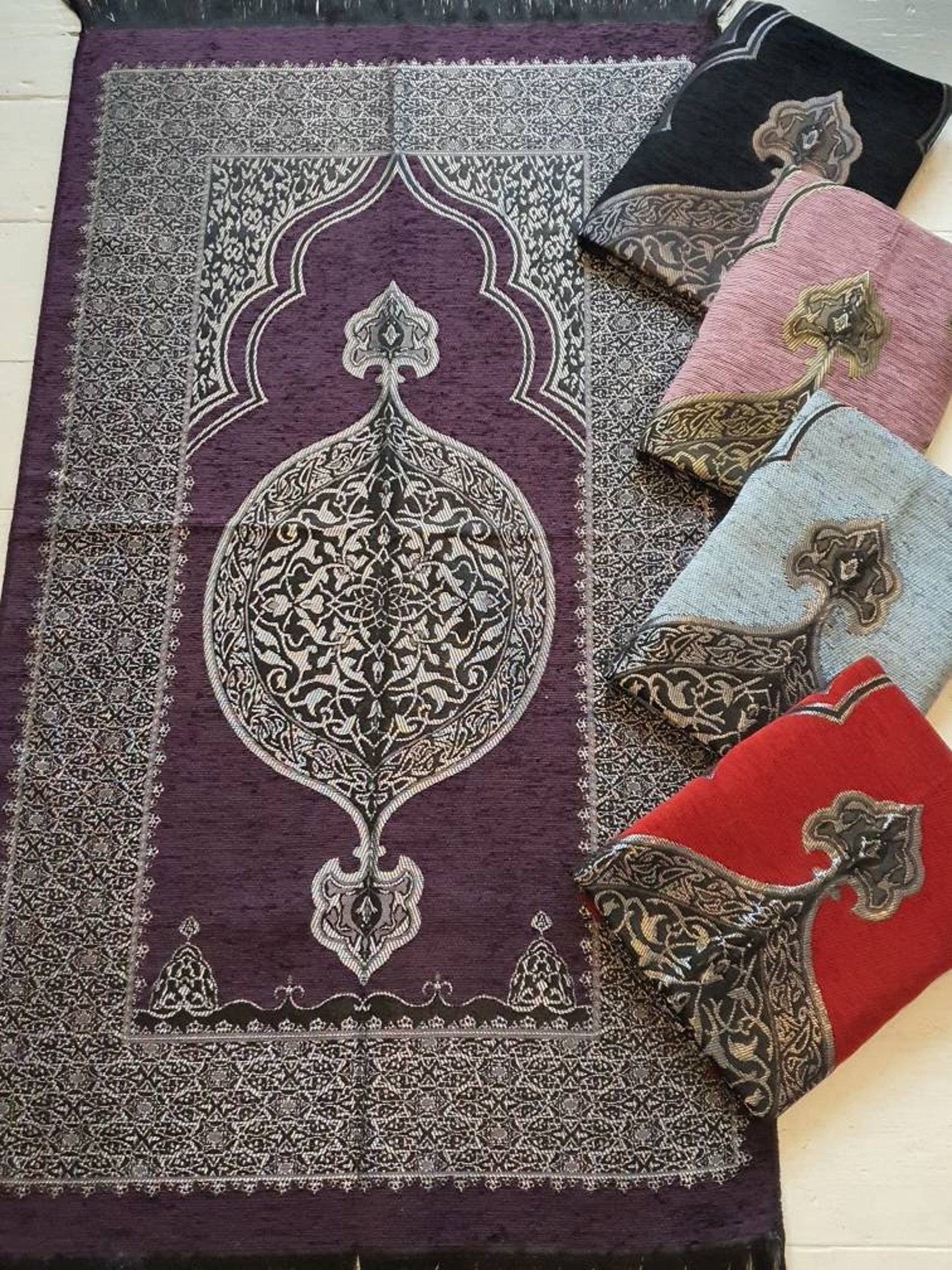 Personalised Prayer Mat Sajada embroidered islamic travel mat Etsy