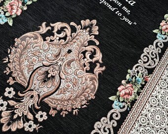 Premium Personalised Prayer Mat – Luxurious Custom Adult Sajada with Name Embroidery | Islamic Gift for Eid, Nikah, Ramadan, Shahada | Black