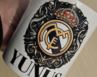 Personalised Mug | Real Madrid Fan | Football fan |  11 oz | Personalised with any name | Birthday Gift |