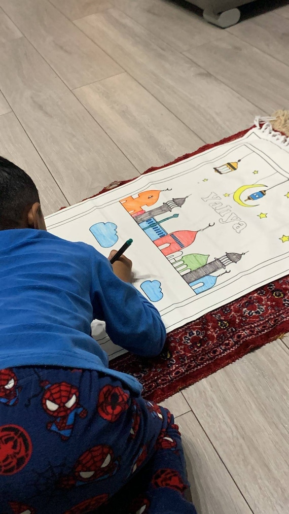 Tapis de prière coule pour enfants musulmans, tapis électronique