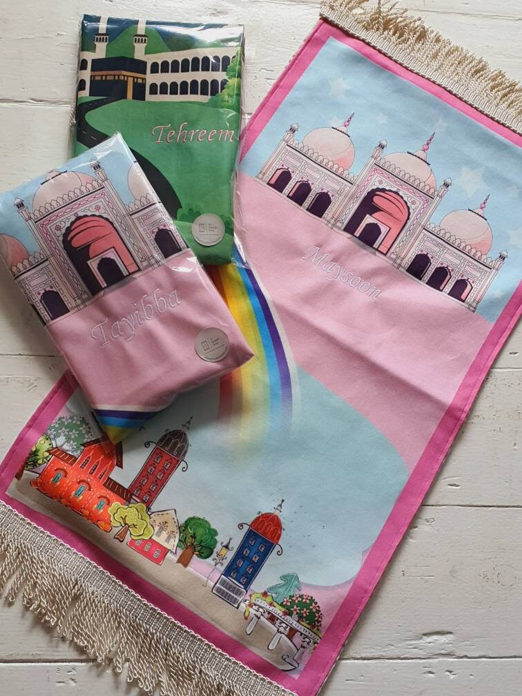 Personalised prayer mat kids children babies toddler cartoon Etsy