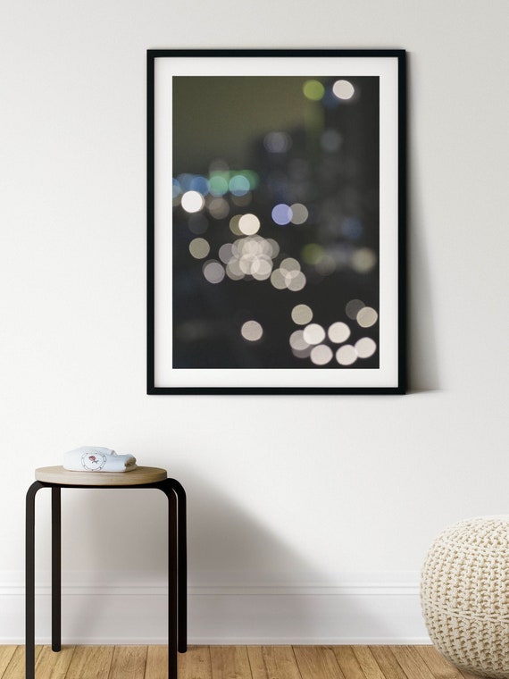 Looking at Blurry City Lights in the Evening Multicolor Etsy