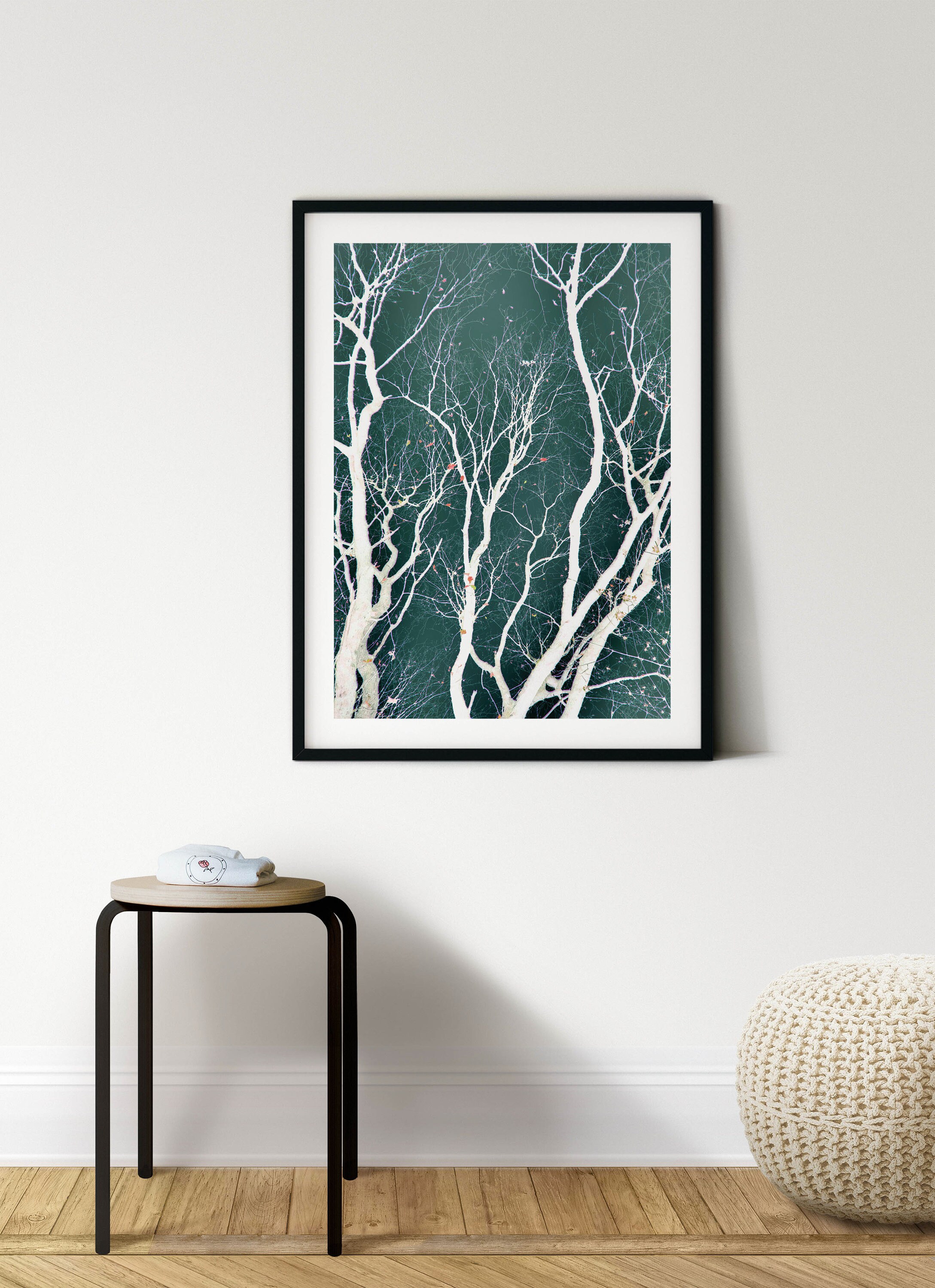 Turquoise Tree Branches Stylized Abstract Contemporary Art - Etsy