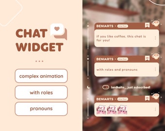 Chat Widget for Twitch with Alerts | Coffee Chat | Streamelements - OBS