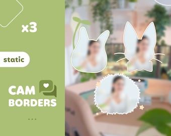 STATIC WEBCAM BORDERS X3 | Cute Anime Cozy Themed Webcam Borders for Stream