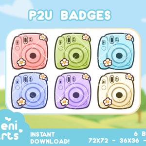 P2U Camera Badges for Twitch | Sub Bit Badges