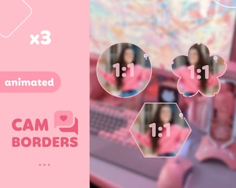 ANIMATED WEBCAM BORDERS X3 | Blossom Sakura Themed Webcam Borders for Stream | Flower Japan Anime