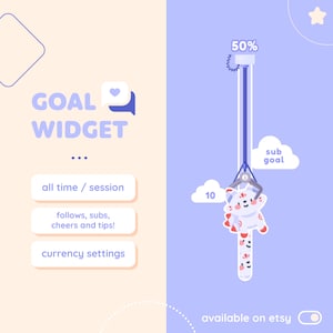 Goal Widget for Twitch | Kitsune Gacha Goal | Streamelements OBS