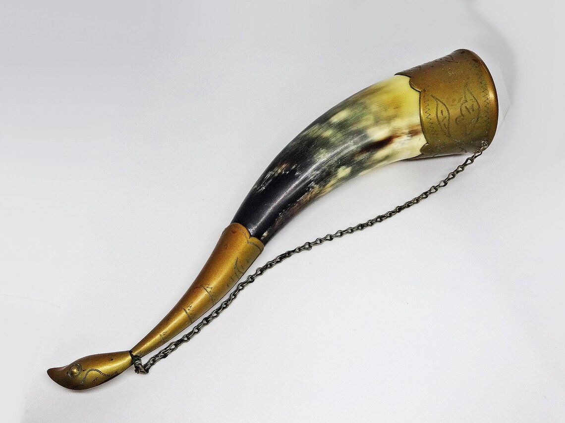 Bukkehorn Medieval blowing horn Viking bugle cow horn Etsy