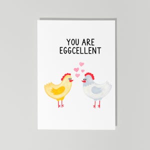 Carte de Saint-Valentin drôle, vous êtes excellent, carte de poulet, carte d'anniversaire drôle, carte de t'aime