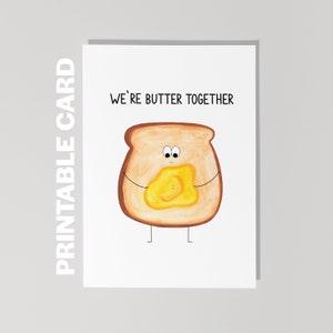 Biglietto di San Valentino stampabile, biglietto di anniversario divertente, stiamo meglio insieme, download istantaneo