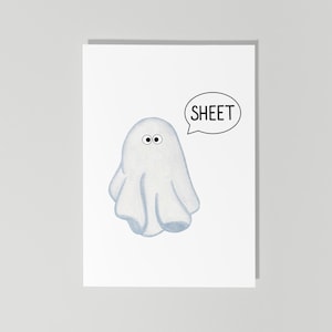 Funny Halloween Card, Ghost Card, Funny Fall Card