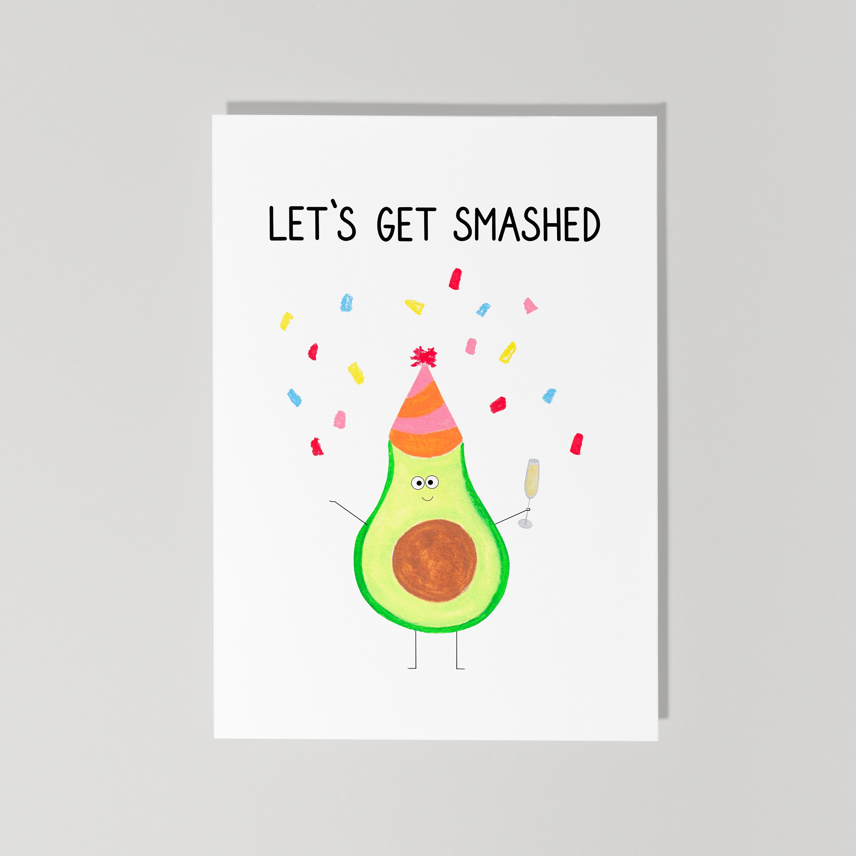 Lustige Geburtstagskarte Avocado - "Let's Get Smashed" Für Ihn/sie, Beste Freunde