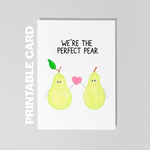 Carte de Saint-Valentin imprimable, nous sommes la paire parfaite, carte je t'aime drôle, carte d'anniversaire drôle