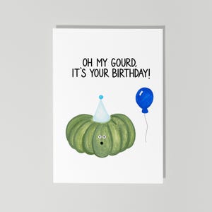 Fall Birthday Card, Oh My Gourd It's Your Birthday, Gourd Birthday Card