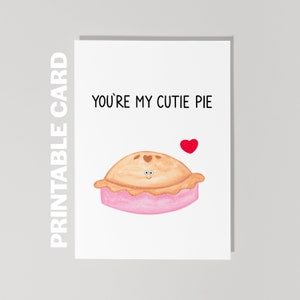 Cartão de Dia dos Namorados para imprimir, Você é minha gracinha, Cartão de aniversário engraçado, Cartão Eu te amo