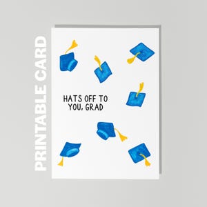 Carte de remise des diplômes imprimable, chapeau