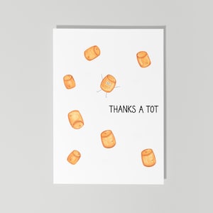 Carte de remerciement amusante, Merci un enfant, carte Tater tot, carte d'appréciation
