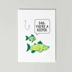 Carte drôle de fête des pères, papa, tu es un gardien, carte pour papa, carte de pêche pour la fête des pères, carte de blague papa