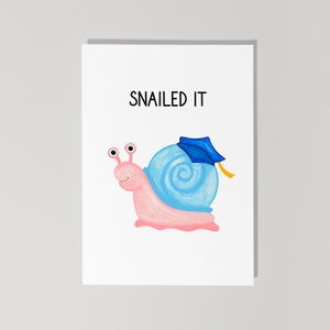 Carte de remise des diplômes drôle, escargot, carte de remise des diplômes escargot